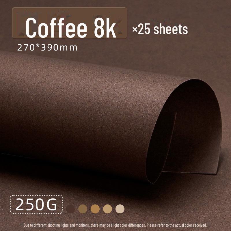 Кольцо ручной работы из плотного картона кофейного цвета Yuanhao - A4/A3/4K с фоном из коричневого древесного леса