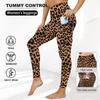 Sports Yoga Long Pants Fashionable Slim-fit Pocket Leopard-print Fitness Leggings High-waisted Butt-lifting Leggings