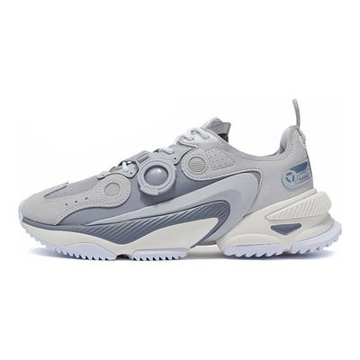 Li Ning Star Cloud M1 амортизирующие нескользящие износостойкие легкие низкие спортивные повседневные туфли мужские кроссовки серые AGCR225-1