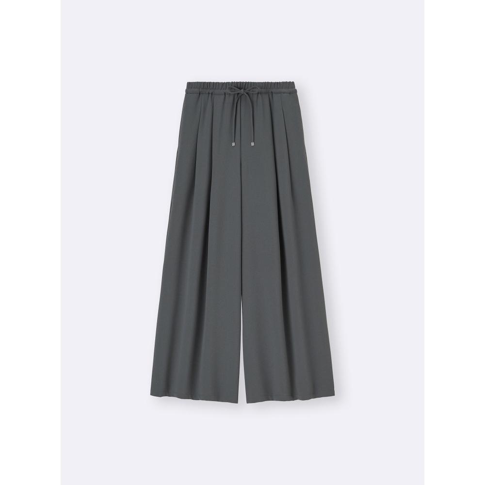 GU by Uniqlo Широкие брюки со складками, укороченные, длина 61,0 см
