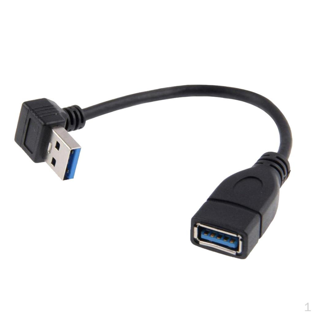 90-градусный разъем кабеля адаптера USB 3.0 под углом для расширения компьютера