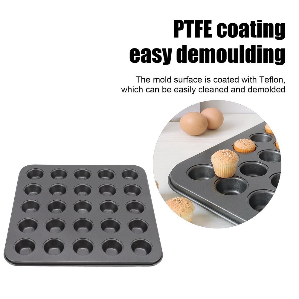 PTFE Nonstick Coating Mini Muffin Pan Carbon Steel Mini Tart Pan  Baking Cakes Bread