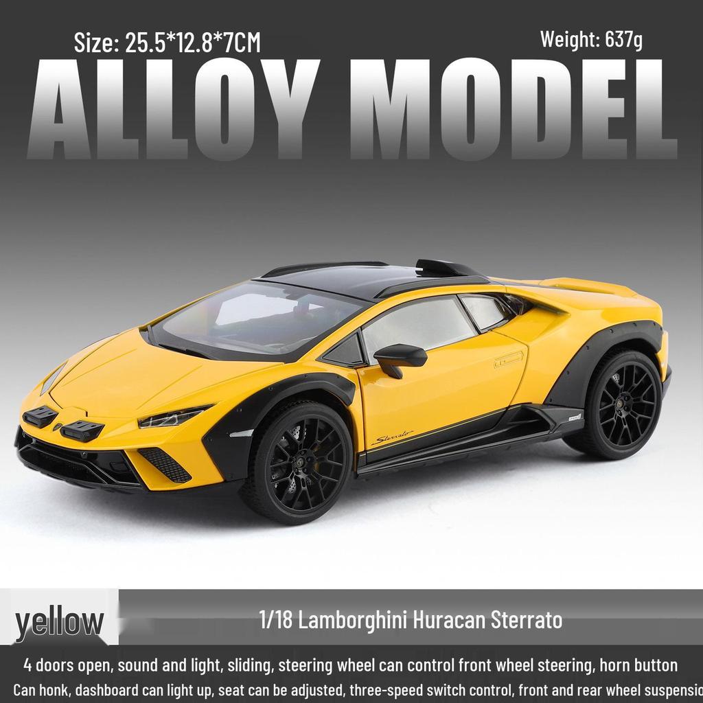 1:18 Alloy Series Lamborghini Bull Sound Light Model Car Toy