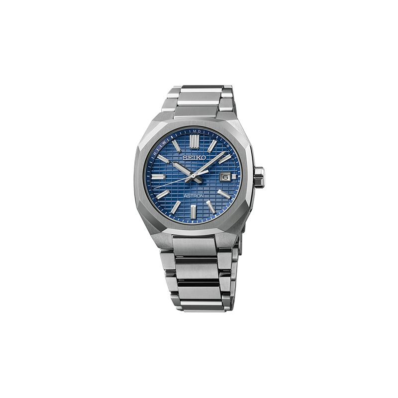 Seiko Серия Astron 100 метров водонепроницаемые солнечные Кварцевые титановый ремешок мужские часы синий циферблат SBXY061