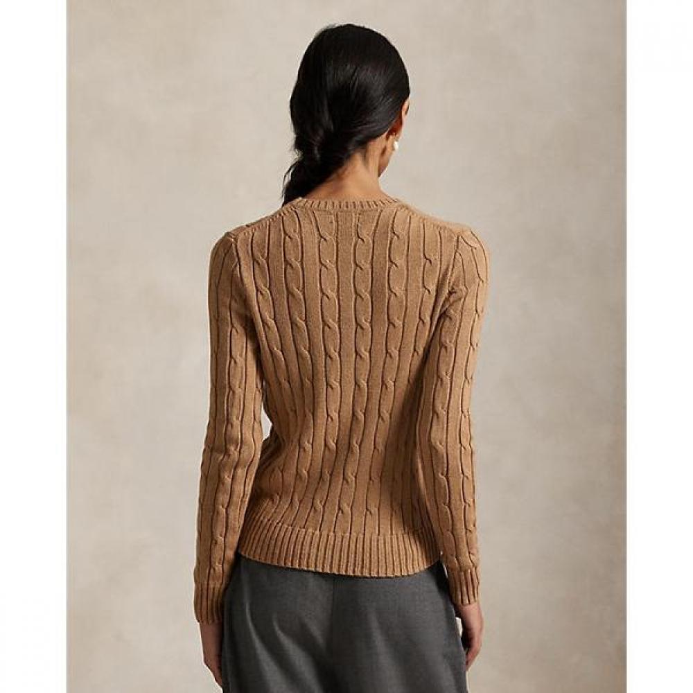 Polo Ralph Lauren Женский хлопковый джемпер с косами и круглым вырезом wmpoSwenc021318260
