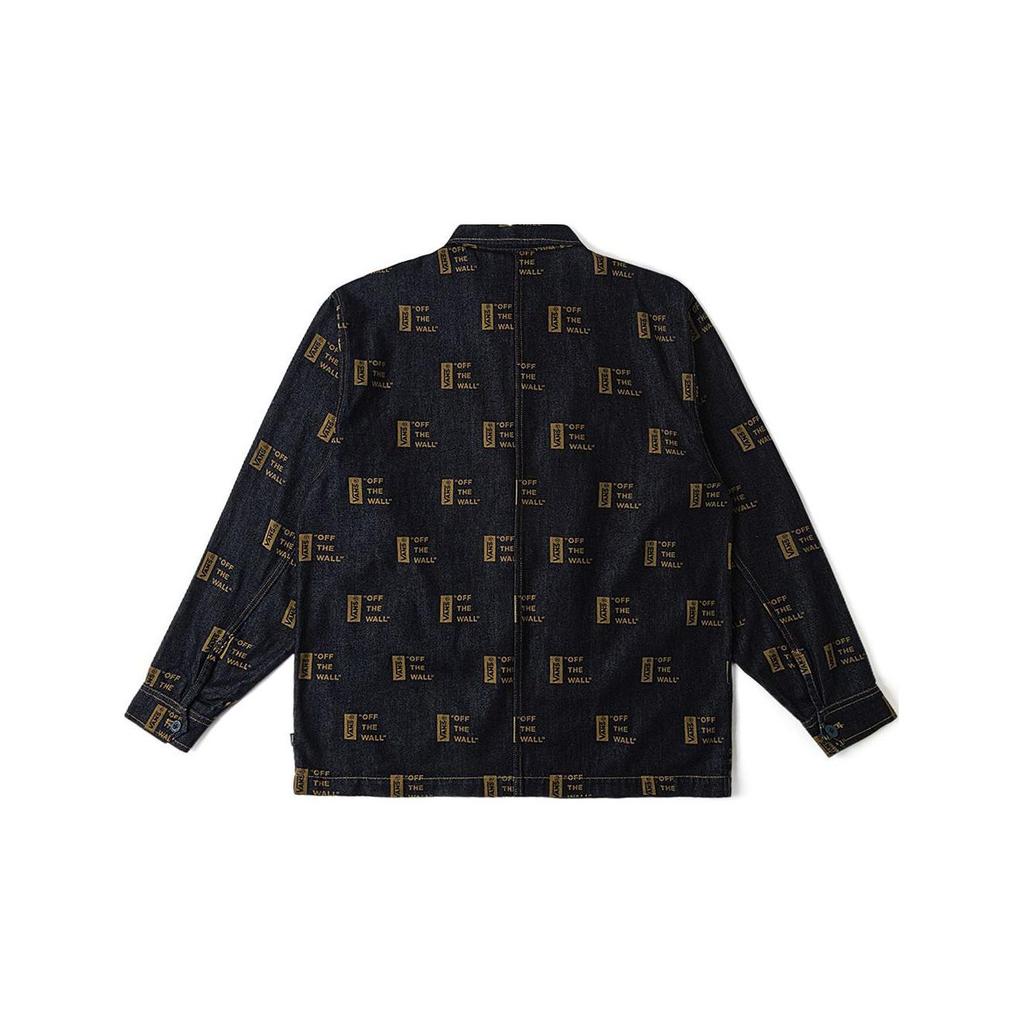 Vans Куртка мужская с принтом букв, свободный воротник-молния, темно-синяя VN000GXKCRE