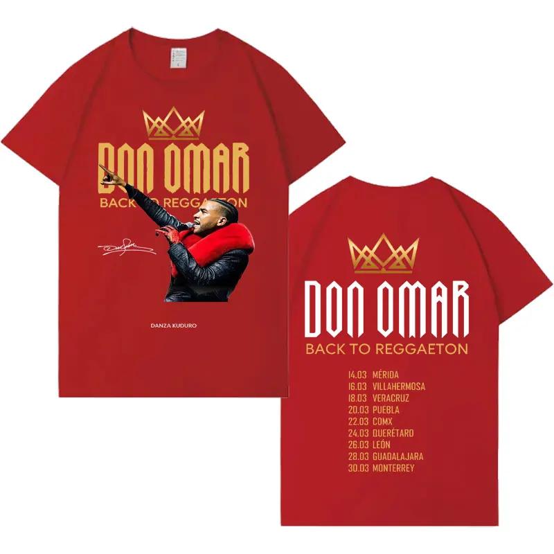 Rapper Don Omar New Graphics Back To Reggaeton Tour Tshirt Mens Cotton Short Sleeve Tee Harajuku Oversized Casual Tshrits Unisex