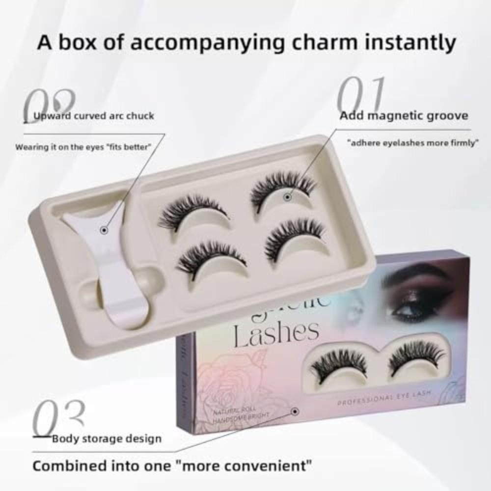 С аппликатором Магнитные накладные ресницы Натуральный вид Накладные ресницы Горячие накладные ресницы Для ежедневного ношения