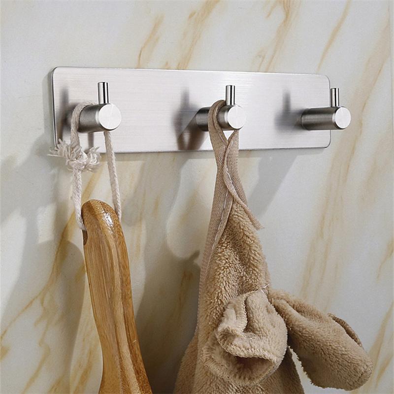 M3 нержавеющая сталь настенный крючок наклейка дверной крючок полотенце вешалка для одежды вешалка для халатов аксессуары для ванной комнаты аксессуары для душа