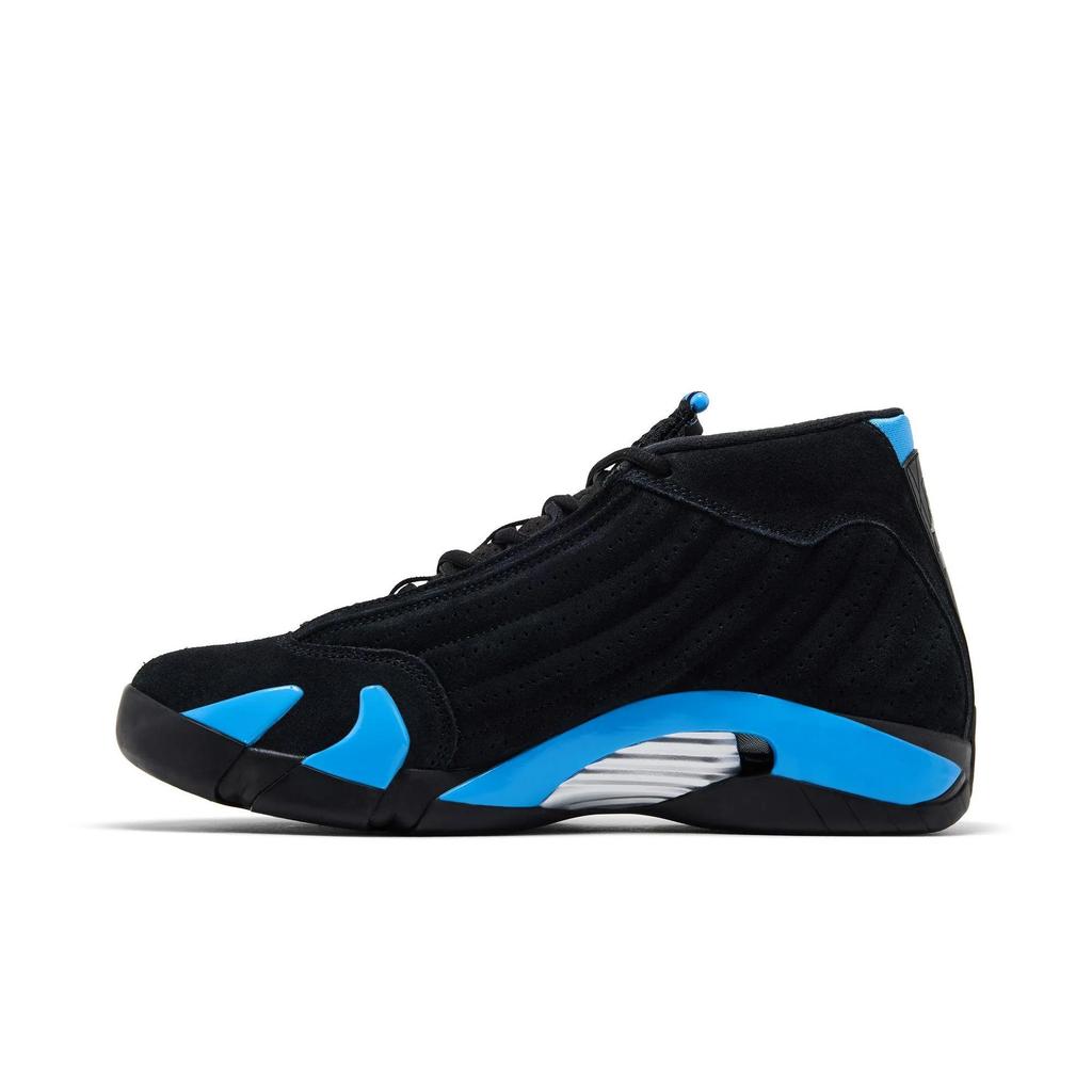 Air Jordan 14 Retro 'Black University Blue' 2026 (Unisex) Black / White / University Blue / Metallic Silver Vintage Basketball Shoes 487471 007