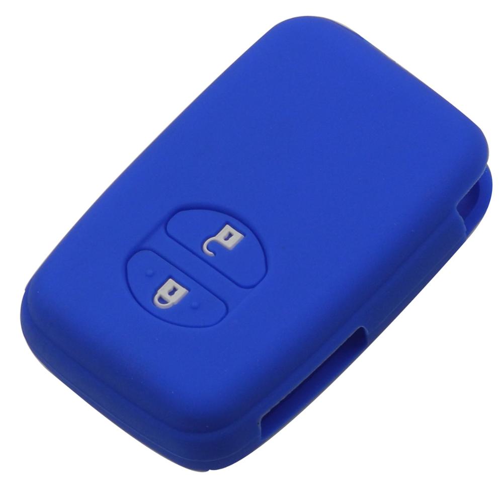 Jingyuqin дистанционный силиконовый брелок чехол чехол держатель для Toyota RAV4 Land Cruiser Camry Highlander Prado Prius 2 кнопки