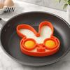 Silicone Fried Egg Ring Mold, Bunny Shape, Non-Stick High Temperature Mold Resistant Ring, for Eggs Pancakes Waffles Chocolate Soft Kitchen Tool