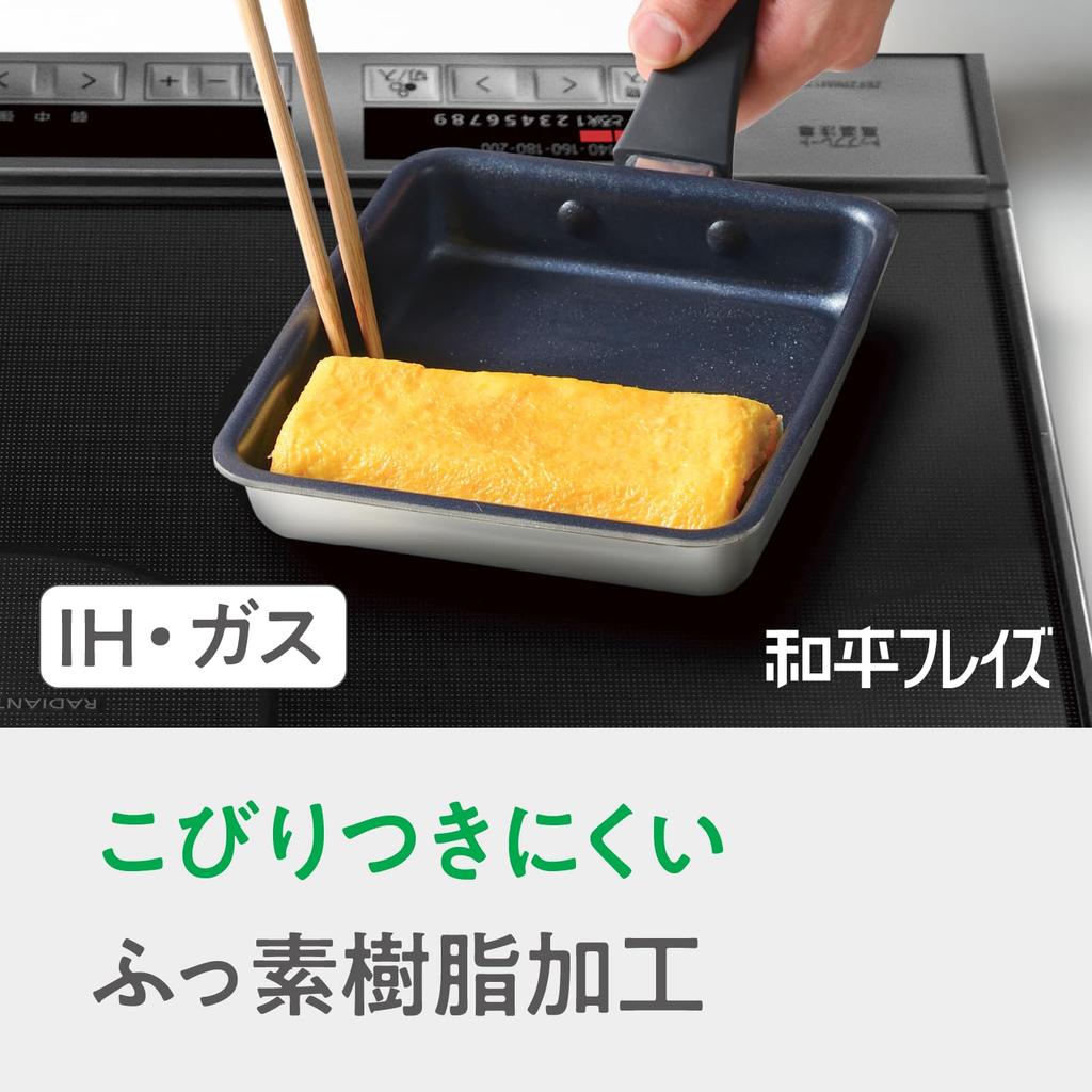 Сковорода Wahei Freiz для равномерного приготовления жареных блюд IH с покрытием Miramite, 20 см, совместима с газом, яйцами, омлетами, без содержания PFOA, покрытие, RB-2900