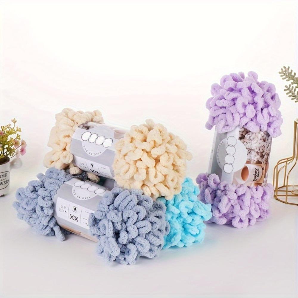 2pcs Thick Chunky Yarn Hand-Woven Bulky Yarn for DIY Crafts Scarves Cushions and Throw Pillows