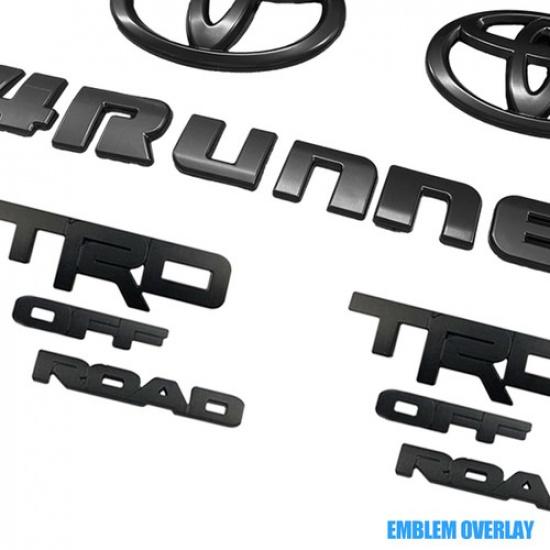 Перекрытие! Новый 2014-2024 ДЛЯ Toyota 4Runner Trd off Road Матовый Черный Комплект Эмблем