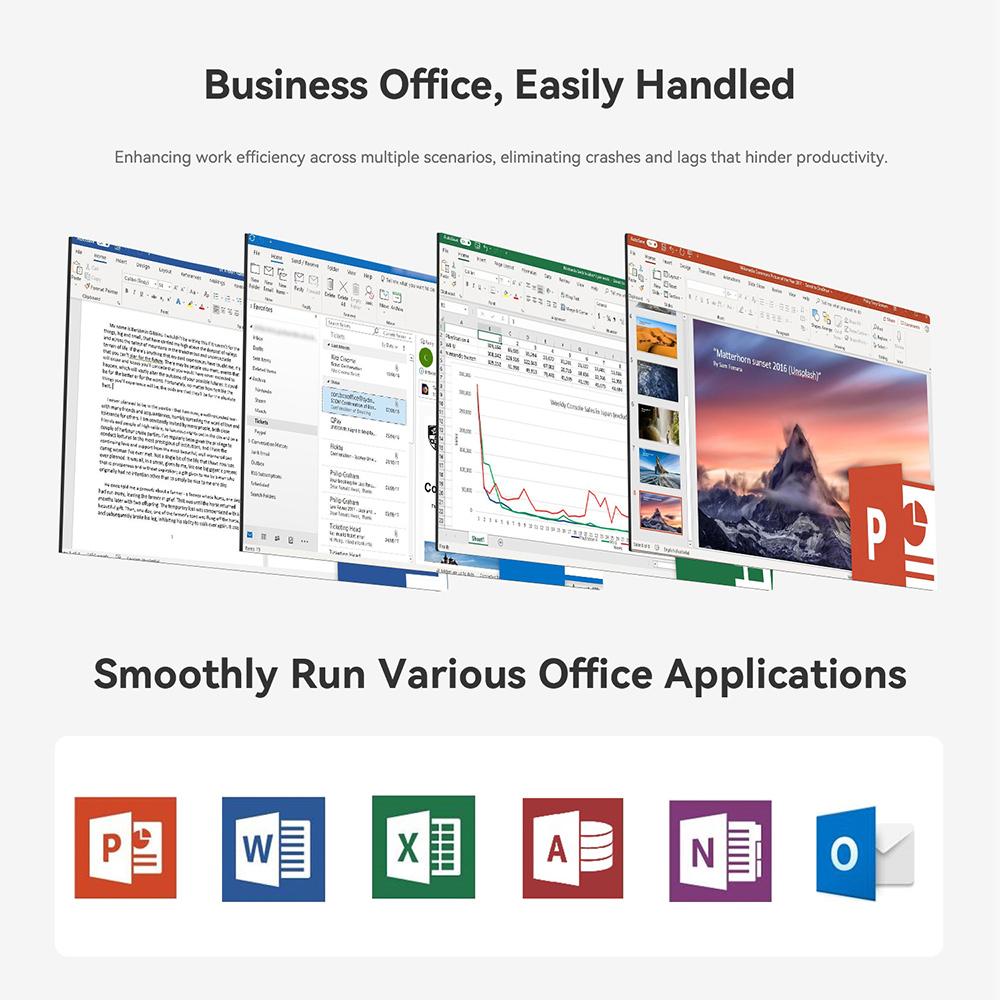 Мини-ПК OUMAX N100 12-го поколения Intel N100 16 ГБ DDR4 500 ГБ SSD Win11 Pro Dual 1000M LAN Wifi5 BT5.0 настольный компьютер
