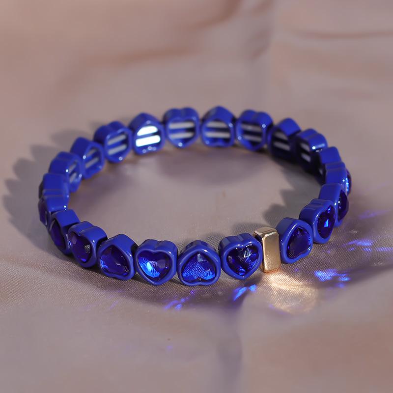 Модные геометрические браслеты Love: Эластичные цветные браслеты из бисера для женщин