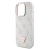 Etui Do Iphone 16 Pro Max Guess Leather 4G Triangle Różowy