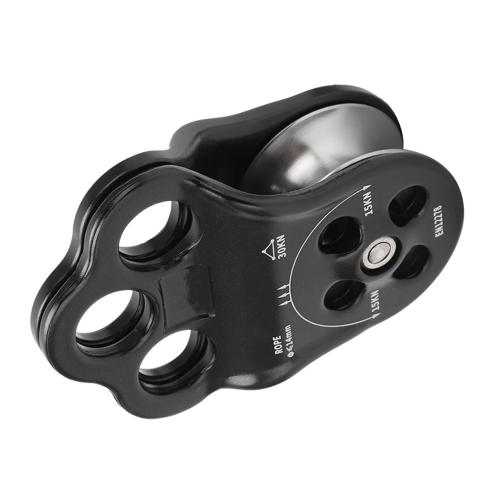 30KN Hitch Climber Pulley Rescue Equipment Dual Bearing for Rigging Hauling Arborist Tree Climbing