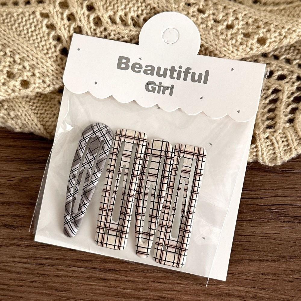 4-Pack Square Children's Hair Clips Candy Cream Color Clips Hairpins High Quality Baby Bangs