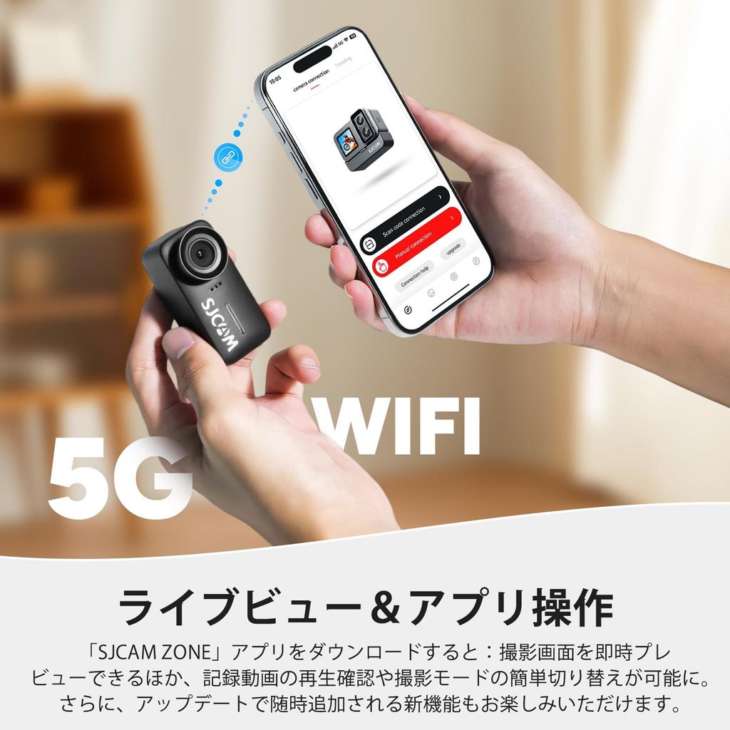 SJCAM C110 Карманная Нательная Камера 4K Непрерывная Съемка Экшн-Камера для Влогинга Изображение 8-кратный Зум 30м Водонепроницаемая Носимая Камера Объектив Для и Повседневной Жизни