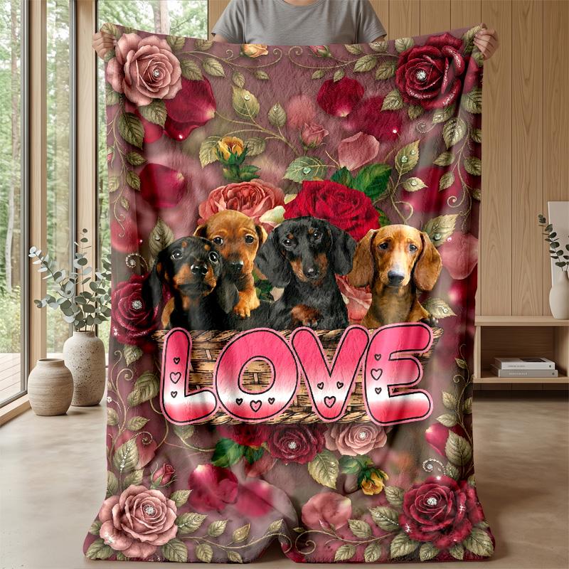 Jeweled Wolf Portrait Theme blanket Lightweight Warm Flannel Blanket Decorative Throw Blanket for Home Decoration