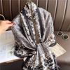 Flower Square Luxury Scarf Ring New Silk Scarf Long Large Size Travel Shawl Sunscreen