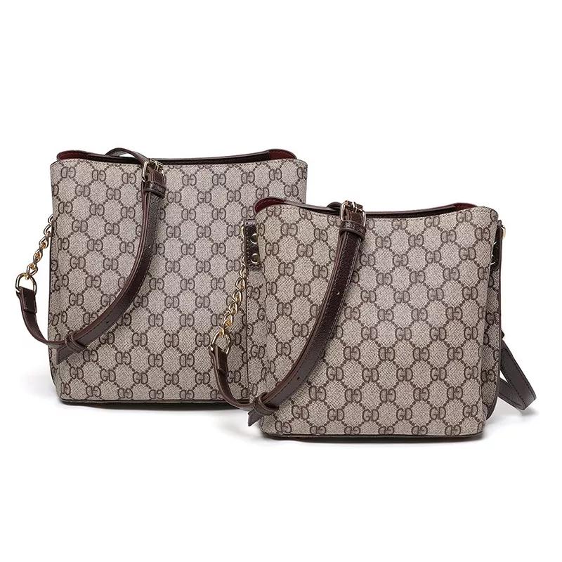 Сумка через плечо для женщин, роскошная сумка через плечо с цепочкой и ремешком в клетку, дизайнерский бренд маджонга из искусственной кожи, винтажные сумки