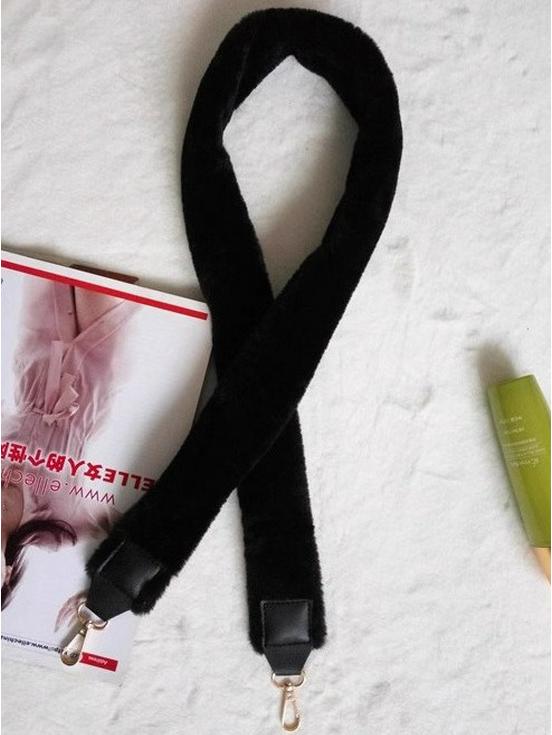 Женский плюшевый широкий меховой плечевой ремень для сумок - Универсальная замена для сумок через плечо и на одно плечо