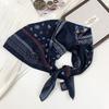 Headscarf Female Idyllic Literary and Retro Decorative Scarf Scarf Breathable Cashew Flower Silk Scarf Square Scarf Premium Hair Band
