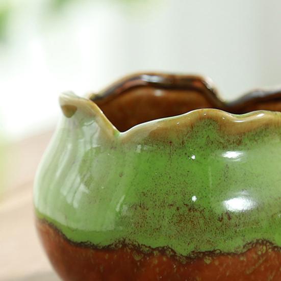 Цветочный горшок Яркий цвет Гладкий край Ударопрочный Дизайн с дренажным отверстием Утолщенный Декоративный Изысканный Горшок для суккулентов Цветочный горшок для балкона