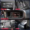 Черные аксессуары для интерьера из углеродного волокна для Dodge Charger 2015-2025 Комплект из 5 шт.: Крышка-защита панели центральной консоли, воздуховодов, рычага переключения передач