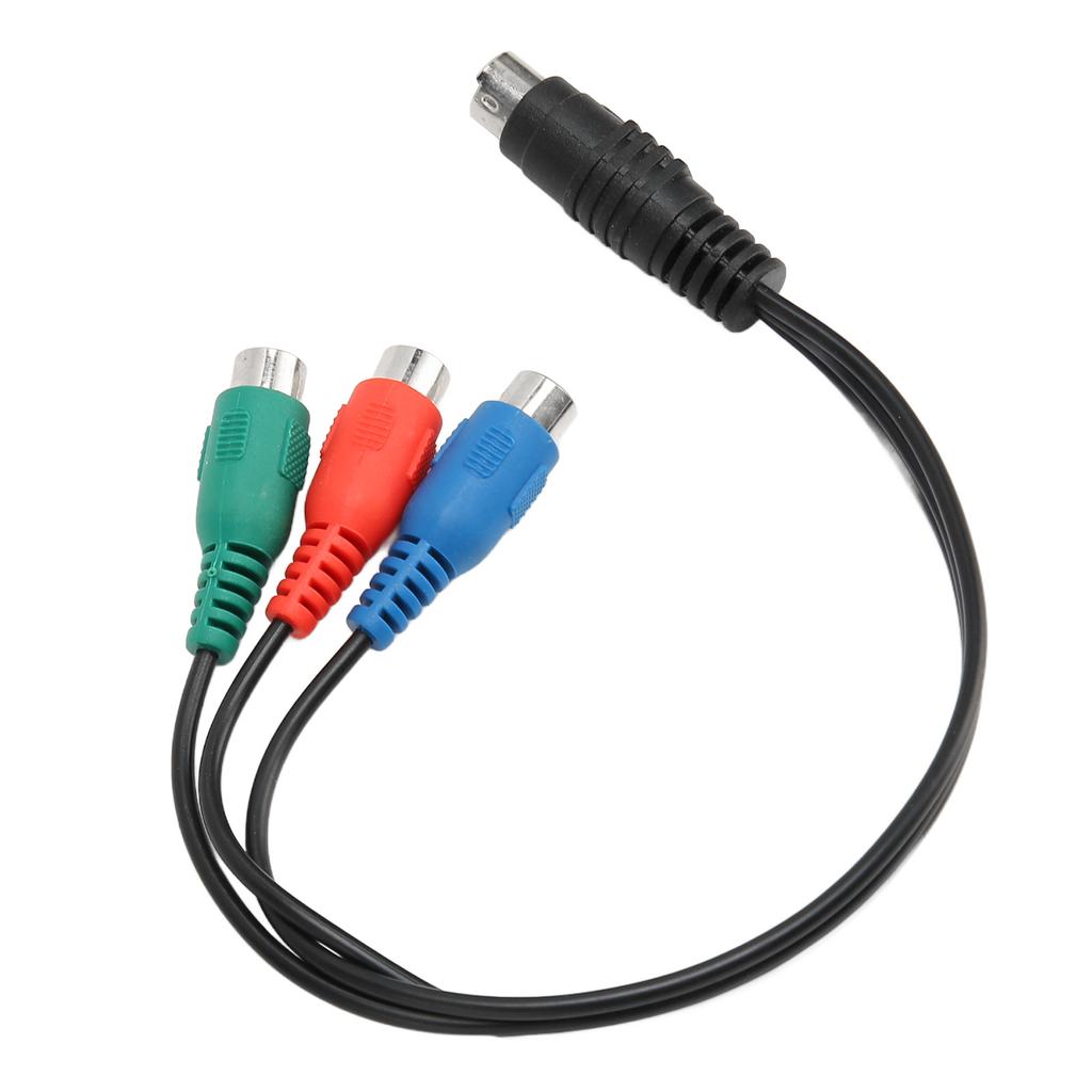 S Video 7 Pin Male to 3RCA Female Cable High Accuracy 7 Pin to AV Cable Sound Adapter Cable 0.9ft