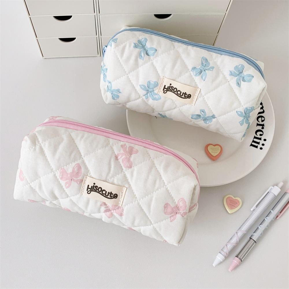 Multi-function Pen Bag Bowknot Stationery Organizer Portable Pen Box Gift