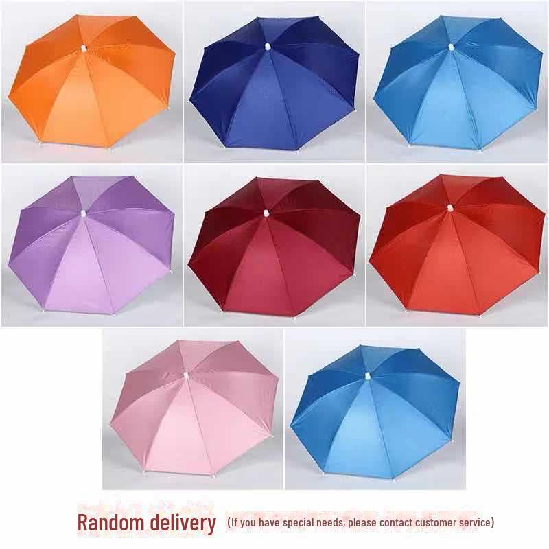 Customizable Rainbow Watermelon Umbrella Hat with Headband and Elastic Band for Outdoor Activities