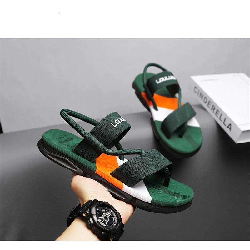 Men's Summer Lightweight EVA Non Slip PVC Sole Straps With Exposed Toes For Casual Beach Sports Sandals, Suitable For Outdoor Wear