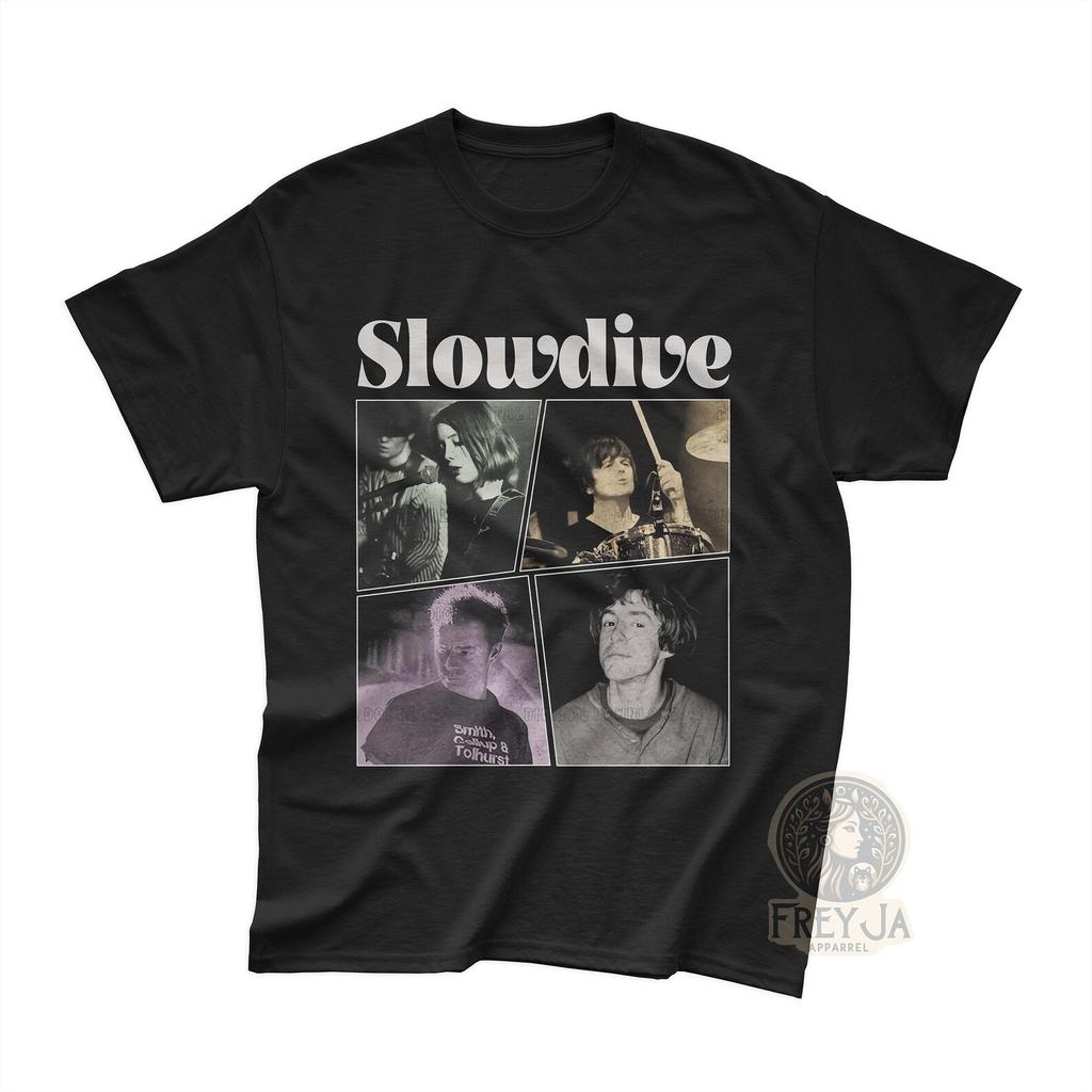 Slowdive Exclusive Mens Kids T Shirt - Unisex Indie Music Band Merch - Dream Pop Apparel Gift - Printed Graphic Tee - Souvlaki Tour Shirt