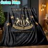 Custom Name Newcastle United Crest Throw Blanket - Perfect for Couch, Bed, Office, and outdoor Travel - Ideal Gift for Christmas & Holidays