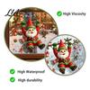 Static Glass Stickers Cute Gnome Christmas Window Cling, Removable Decal with Holly Bell Clings Gingerbread Snowflake, Holiday Decor for Home