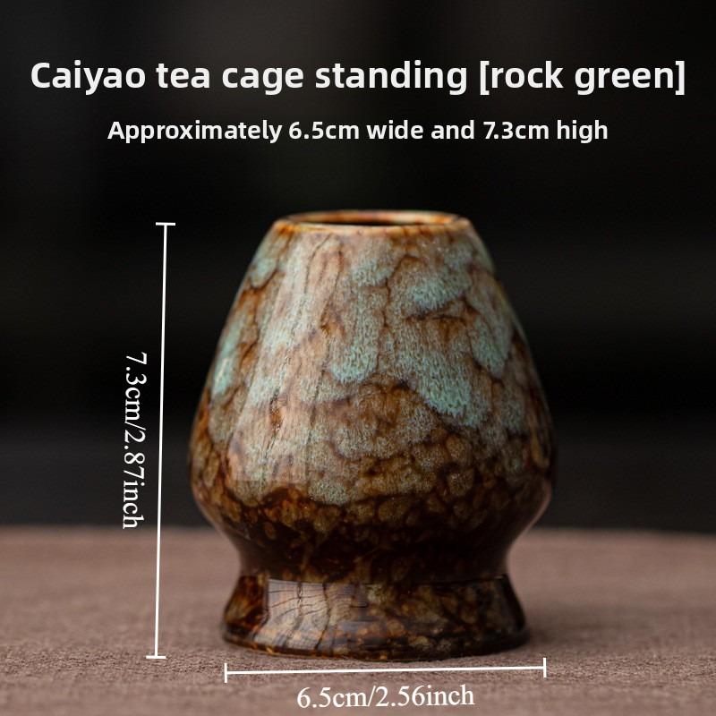 Ceramic Tea Whisk Bamboo Hat Point Wiping Tool Tea Constitutional Tray Japanese Tea Ceremony Accessories