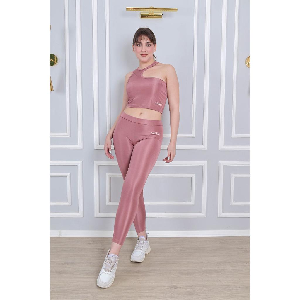 Спортивный комплект бюстье и колготок с высокой талией, набор из 2 шт.