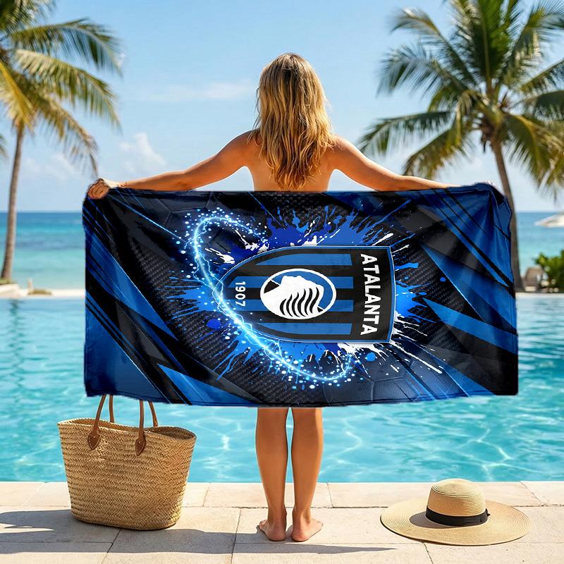 Полотенце для пляжа Atalanta FC с принтом, быстросохнущее, из микрофибры, впитывающее, портативное, для путешествий, для плавания
