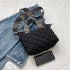 Yogodlns Design Lingge Quilted Padded Large Tote Nylon Women Handbags Luxury Design Shoulder Crossbody Bags Shopper Bag