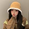 Новые осенне-зимние женские шляпы однотонные и универсальные шляпы-панамы из искусственного овечьего бархата, теплые зимние шляпы с пряжкой для большой головы, модные