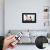 7-дюймовая цифровая фоторамка с разрешением 800*480 HD, экран с поддержкой нескольких языков и соотношением сторон 16:9(черный  )