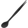 Luxshiny Stainless Steel Tasting Spoon Tweezer Chef Flavor Test Spoon Black Metal Serving Spoon Long Handle Mixing Cooking Spoons Tweezers Chopsticks