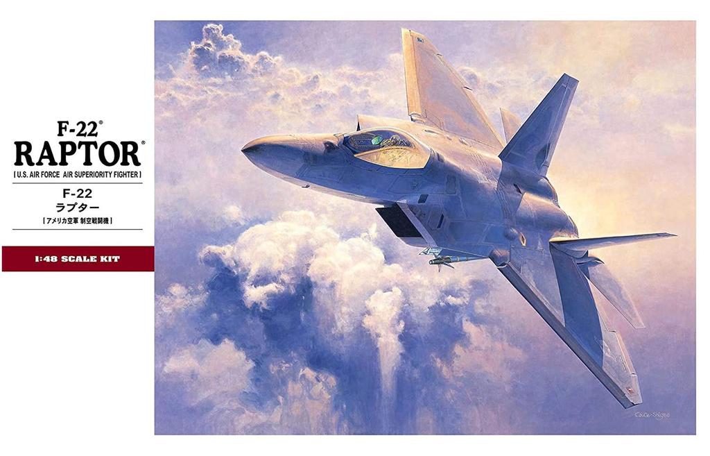 Hasegawa US Air Force Air Superiority Fighter Raptor Plastic Model Dual Use PT45 1/48 F-22
