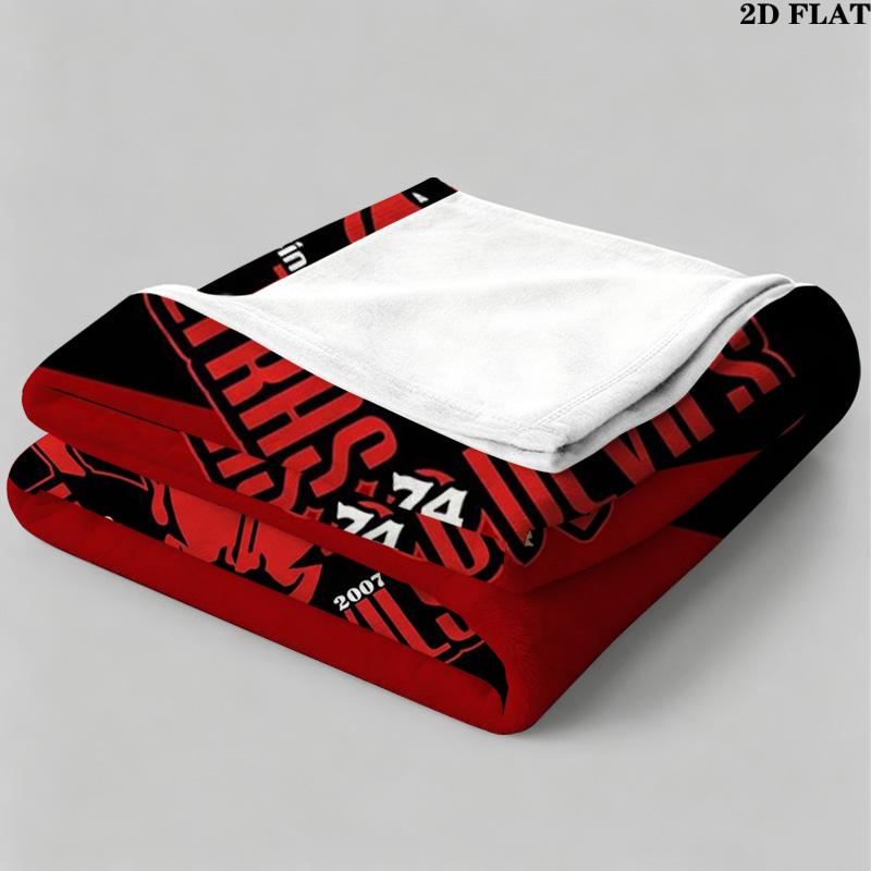 Ultras Devils Print Flannel Blanket High Quality Warm Comfortable Cover for All Seasons Perfect for Gifts Home Decor