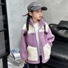 Осень-зима Детская теплая верхняя одежда для мальчиков и девочек Куртки для детей Плюс бархатная верхняя одежда Повседневные пальто