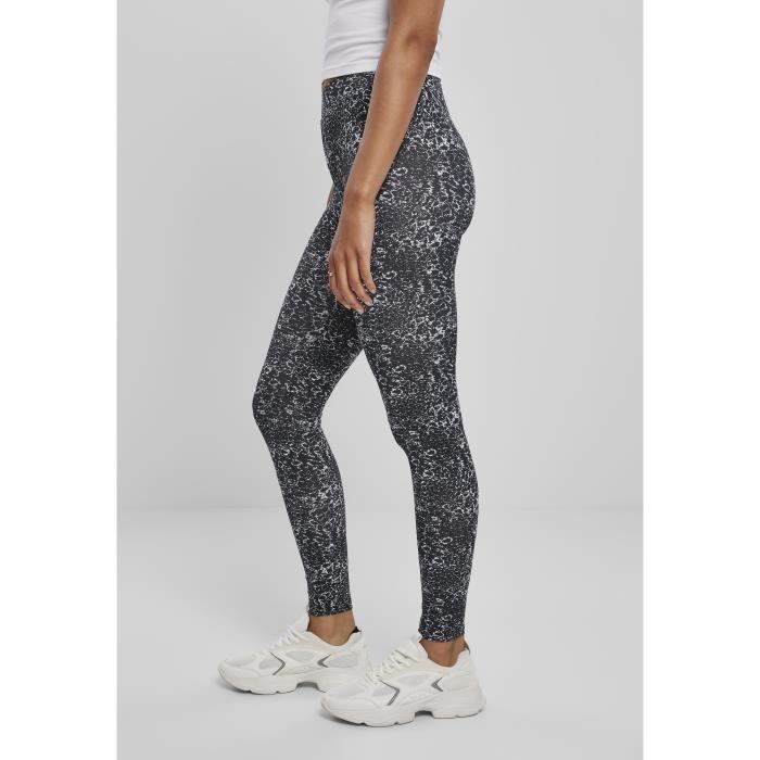 Legging femme - Urban Classics aop - Noir/blanc - Fitness